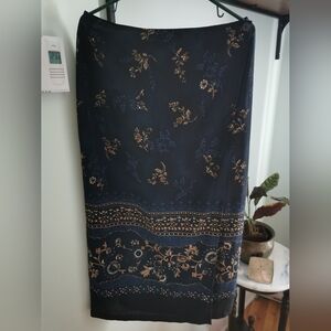 Jessica 90s wrap skirt, blue floral